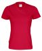 T-shirt V-neck Lady Red