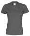 T-shirt V-neck Lady Charcoal
