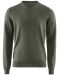 Wilton Merino Crew Neck Green Mélange