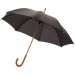 Jova 23" umbrella with wooden shaft and handle Solid black
