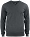 Everett V-neck Men Anthracite melange