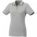 Fairfield short sleeve women's polo with tipping Grey melange