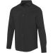 Carnelian poplin men's shirt Solid black