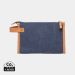 VINGA Bosler GRS recycled canvas toiletry bag navy