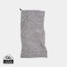VINGA GRS RPET active dry towel 140 x 70cm grey