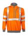 6102 SWEATSHIRT, HALF ZIP EN ISO 20471 CLASS 3 Orange/Grey