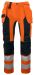 6513 WAISTPANTS EN ISO 20471 CLASS 2/1 Orange/Black