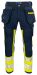 6540 WAISTPANT EN ISO 20471 CLASS 1 Yellow/Navy