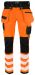 6573 WAISTPANT STRETCH EN ISO 20471 CLASS 2 Orange/Black