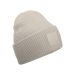 Deep Cuffed Tonal Patch Beanie Natural Stone