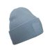 Deep Cuffed Tonal Patch Beanie Dusty Blue