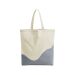Organic Cotton Wave Print Maxi Tote Natural/Blue Grey
