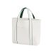 Courtside Medium Tote Soft White/Bottle Green