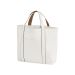 Courtside Medium Tote Soft White/Caramel