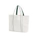 Courtside Large Tote Soft White/Bottle Green