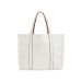 Courtside Large Tote Soft White/Caramel
