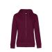 QUEEN Zipped Hood /women Dark Cherry
