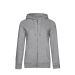 QUEEN Zipped Hood /women Heather Grey