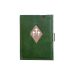 EXENTRI wallet/card holder in leather with RFID protection green