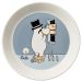 Moomin plate 19cm Moominpappa grey