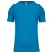 Men's Short Sleeve Sports T-shirt Aqua Blue