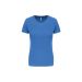 Ladies Short Sleeve Sports T-shirt Aqua Blue