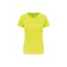 Ladies Short Sleeve Sports T-shirt Fluorescent Yellow