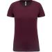 Ladies Short Sleeve Sports T-shirt Wine