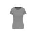 Ladies Short Sleeve Sports T-shirt Fine Grey