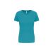 Ladies Short Sleeve Sports T-shirt Light Turquoise