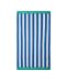 Striped Cotton Terry Beach Towel 100x180 cm Blue/White/Green
