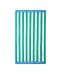 Striped Cotton Terry Beach Towel 100x180 cm Green/White/Blue