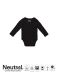 Neutral Babies Long Sleeve Bodystocking Black