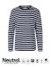 Neutral Mens Long Sleeve T-shirt White/Navy Stripe