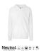 Neutral Unisex Jersey Hoodie w. Zip White