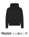 Neutral Unisex Hoodie w. Hidden Zip Black