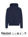 Neutral Unisex Hoodie w. Hidden Zip Navy