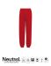 Neutral Unisex Sweatpants w. Elastic Cuff Red