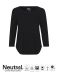 Neutral Ladies Three Quarter Sleeve T-shirt Black