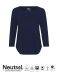 Neutral Ladies Three Quarter Sleeve T-shirt Navy