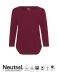 Neutral Ladies Three Quarter Sleeve T-shirt Bordeaux