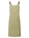Cross-Back Clip Bib Apron Khaki