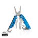 Solid multitool with carabiner blue
