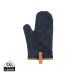 Deluxe canvas oven mitt blue