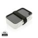 GRS recycled PP lunch box with spork white