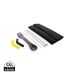 Tierra 2pcs straw and cutlery set in pouch black