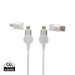 Oakland RCS recycled plastic 6-in-1 fast charging 45W cable white