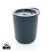 Simplistic antimicrobial coffee tumbler blue