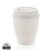 Reusable Coffee cup with screw lid 350ml white
