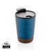 Cork coffee tumbler blue